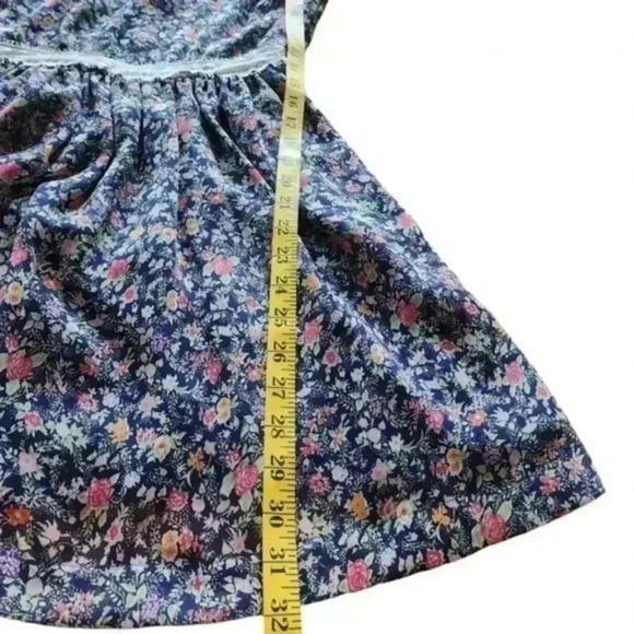 BG BCBGeneration Dress Mini Navy  Floral Print Lace Cap Sleeves Women's size 6 - Picture 15 of 15